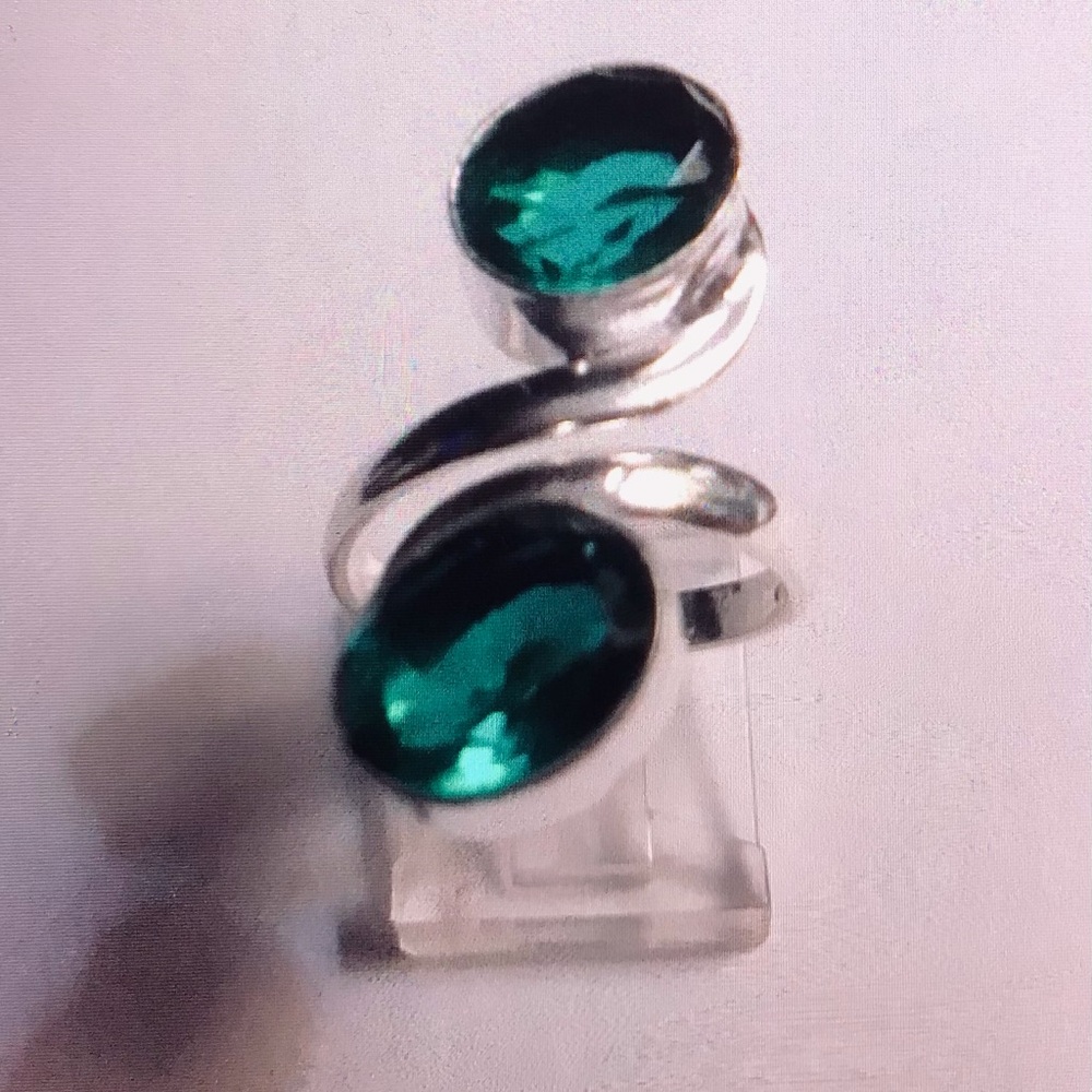 Aqua Apatite 925 Sterling Silver Ring